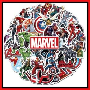 Marvel Sticker Pack — Red, Blue, Green Accents